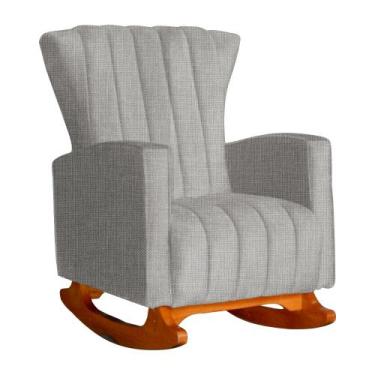 Imagem de Poltrona Decorativa Melinda Balanço Vovo Linho Bege - FM - Fina Mobíli