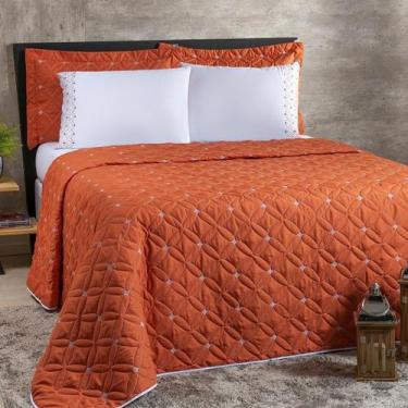 Imagem de Kit Cobre Leito 6 Peças Terracota Casal - Ideale - Tô Decorando