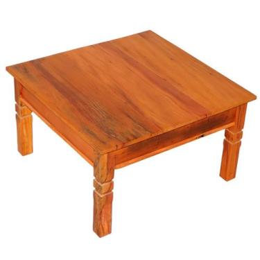 Imagem de Mesa de Centro 60x60cm Madeira de Demolição Peroba Rosa Natural - Move