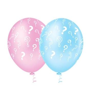 Imagem de 25 Unidades Balão Bexiga Chá Revelação Azul E Rosa - Pic Pic