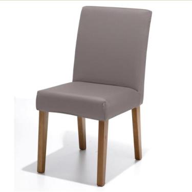Imagem de Capa Pra Cadeira Jantar Para Mesa 4 Lugares Malha - Vitalícia, Taupe
