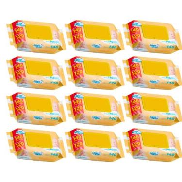 Imagem de Kit 12 Pacotes Toalhas Umedecidas Upa Bebê 1680 Unidades Flip Top Aloe