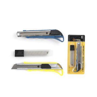 Imagem de Kit Estilete Metal/Plástico + Refil Com 3 Laminas - EST-32 - ds