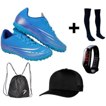 Imagem de Chuteira Society Adulto Juvenil Sosaite Campo Sintético Futebol Nova +