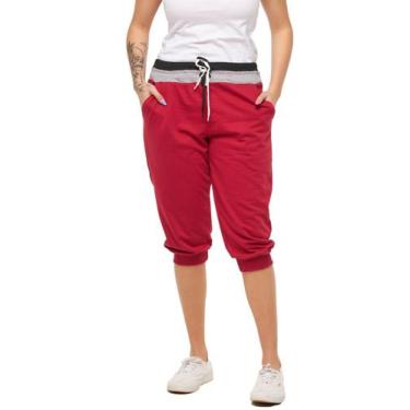 Imagem de Bermuda de Moletom Feminina Saruel Skinny - B1 - Wooks, Vermelho, PP