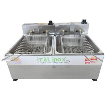 Imagem de Fritadeira Elétrica Industrial 10 Litros Óleo  Ital Inox,  127v