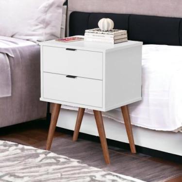 Imagem de Mesa de Cabeceira JB 1818 Branco Bechara - JB Móveis