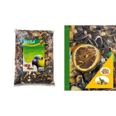 Imagem de 1 Ração Mistura para Papagaio Arara Cacatua Frutas Castanhas Girassol 