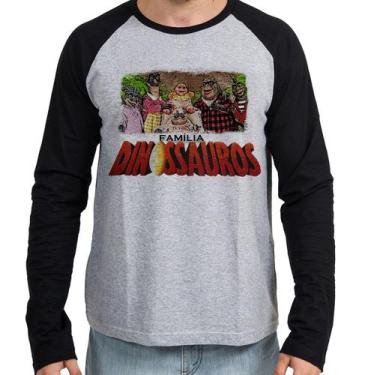 Imagem de Camiseta Manga Longa blusa Família Dinossauro - Empório Dutra, M  adul