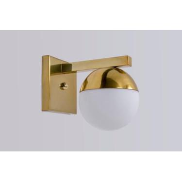 Imagem de Lustre Arandela Bola 12cm Globo Dourado 230 - ILUMINAMUNDO