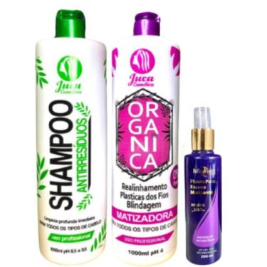 Imagem de Kit Ativo Progressiva Organica Matizadora Juca 2x1l + Fluido Capilar M