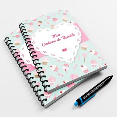 Imagem de Caderno Pequeno 20x14cm Receitas Modelo 06 - Premium