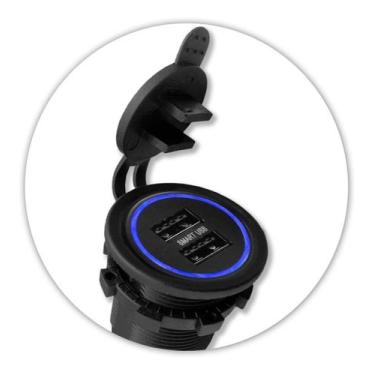 Imagem de Tomada Para Carro 12v Com Entrada Smart Usb - Roadstar