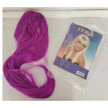 Imagem de Peruca longa cabelo lisa cosplay festa 55cm roxa - sm decora