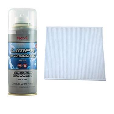 Imagem de Kit Troca Filtro Ar Condicionado + Higienizador Captur 2017 Logan 2007