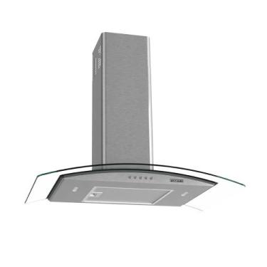 Imagem de Coifa Fogatti de Parede Clean Vidro Curvo Kromanox 75cm, kromanox, 220