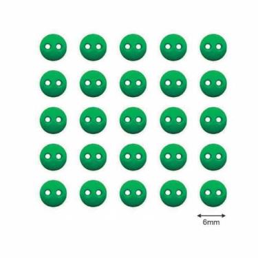 Imagem de Botão Small We Care About 6mm - 30 unidades - We  Care About, Verde Ba