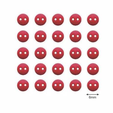 Imagem de Botão Small We Care About 6mm - 30 unidades - We  Care About, Vermelho