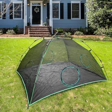 Imagem de Pawtenda Gabinetes para Gatos Ao Ar Livre, Barraca para Gatos Ao Ar Livre com Bolsa de Armazenamento, Barracas para Gatos Verdes para Fora, Cercadinho Portátil para Gatos, Terno para Gatos, Coelhos e