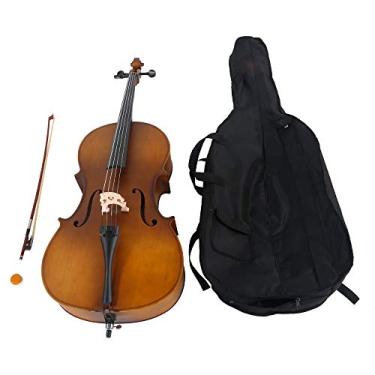 Imagem de Estojo para violoncelo acústico 4/4, cor de resina de madeira