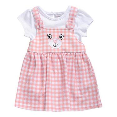 Imagem de Sweet Heart Rose Conjunto de vestido de duas peças para bebês meninas - suéter xadrez com camiseta para crianças de 12 a 36 meses, rosa, 4 Anos