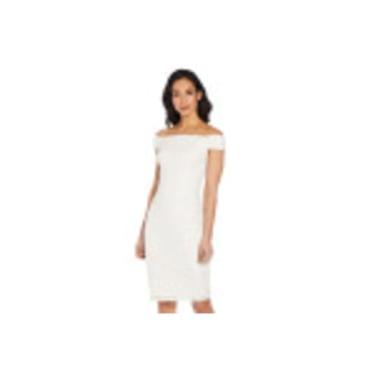 Imagem de Adrianna Papell Mulheres Off Shlder Crunchy Bead DRS, Marfim, 38
