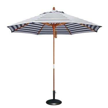 Imagem de Guarda-chuva de jardim Guarda-chuva de madeira sólida para pátio,7 pés e 9 pés,emenda telescópica,compacta,redonda,coluna média,para áreas externas,praia, cabine de café Base preenchível