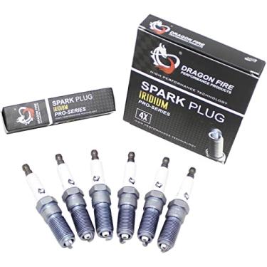 Imagem de DRAGON FIRE PERFORMANCE IRIDIUM Conjunto de velas de ignição compatível com Ford Expedition Explorer Flex F150 Interceptor Taurus Lincoln Navigator MKS 3.5 Turbo V6 11-22 Substitui SP580 CYFS12YT4 OEM