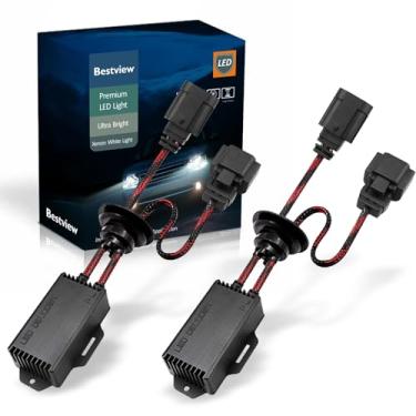 Imagem de Bestview H13 9008 decodificador canbus de luz led, chicote anti-cintilação, decodificadores de resistor sem erros, adaptador de resistor cancelador de aviso de led, pacote de 2
