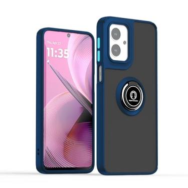 Imagem de GR Global Revolution, Capa Capinha Anel Translucida Para Motorola Moto G55 Cor:Azul