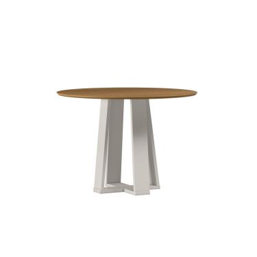 Imagem de Mesa de Jantar Isabela Redonda 100x100m Off White Ype - New Ceval 