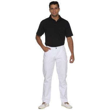 Imagem de Calça branca sarja com elastano masculina