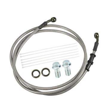 Imagem de REPAIROCK 1 conjunto de mangueira de linha de embreagem ou freio hidráulico de motocicleta de 1,8 m universal para motocicleta, motocicleta, quadriciclo, scooter, com parafusos, peças de reposição