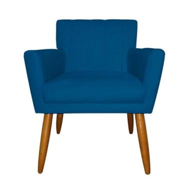 Imagem de Poltrona Elegante Cecília em Suede Recepção Escritório - Fina Mobília,