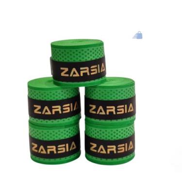 Imagem de 5 Overgrip Fita Super Grip Seca Raquete Beach Tennis Zarsia, Verde esc