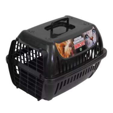 Imagem de Caixa Transporte Pet Para Cachorros Pequenos E Gatos Brinqpet, Preto