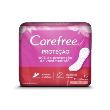 Imagem de Protetor Diário Carefree Proteção com Perfume c/ 15 unidades, 15 unida