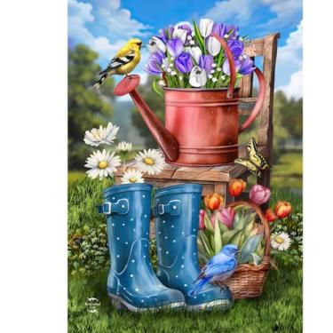 Imagem de Briarwood Lane Bandeira de jardim In the Spring Garden