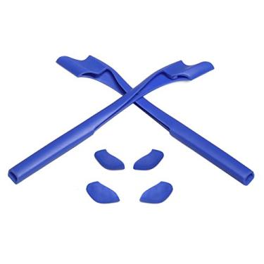 Imagem de Eye Opening Stuff Kits de borracha para substituição e nariz compatíveis com óculos de sol Oakley Half Jacket 2.0 OO9144/2.0 XL, Azul, One Size