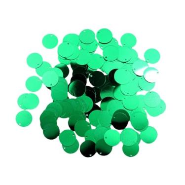 Imagem de UGPLM Lantejoulas soltas redondas de 130x com orifício PAILLETtes de lantejoulas planas DIY Decoração para roupas de pomada de cocar de ninhões Ornamentos, Verde