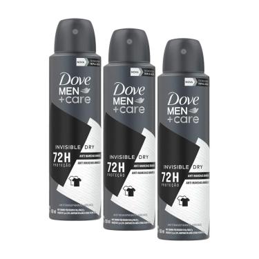 Imagem de Kit 3 Desodorantes Aerosol Dove Men + Care Invisible Dry 150ml