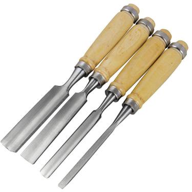 Imagem de Kit Jogo Formão Goiva Profissional Com 4 Peças Lotus-4013