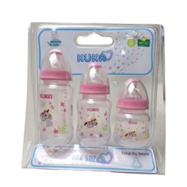 Imagem de Kit Mamadeira Big Natural Kuka Red Universal Rosa/Coala 3157