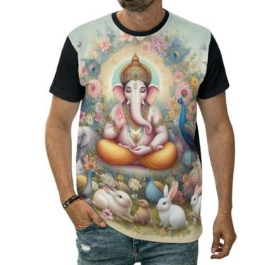 Imagem de Camiseta Ganesha Divindade Hinduísmo Elefante Cultura Índia - Darkwood