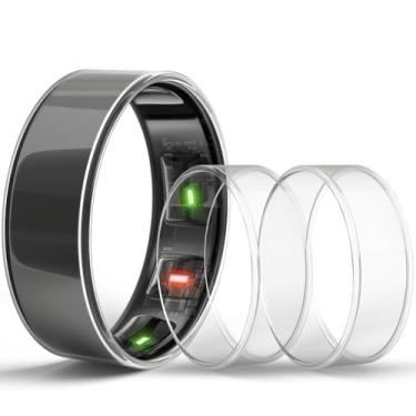 Imagem de sylacor Capa de anel compatível com Oura Ring Gen 4/Oura Gen 3, protetor de TPU durável resistente a arranhões para mulheres e homens para academia e malhação (transparente + transparente, tamanho 6)