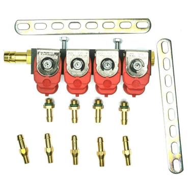 Imagem de Rampa 4 Bicos Injetores GNV 5ª Geração - Rápida e Silenciosa