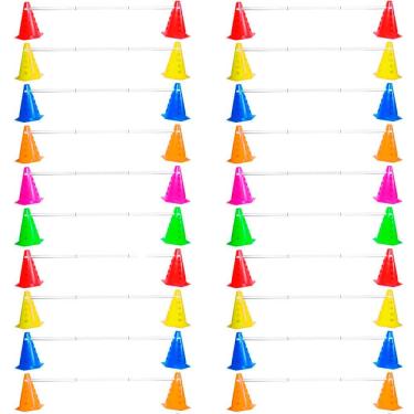 Imagem de Kit Agilidade Treinamento Funcional 40 Cones com Barreira