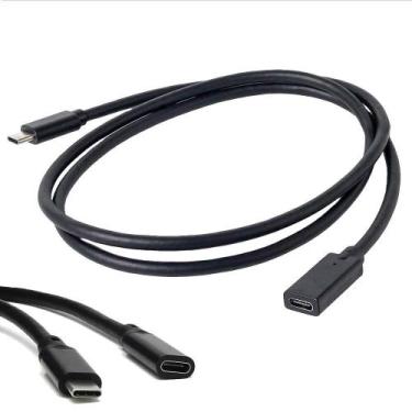 Imagem de Cabo Extensão Tipo-C Usb C Macho Fêmea 2M 3.1 10Gbps Dados - Shinka