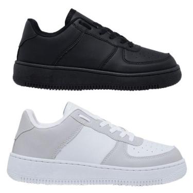 Imagem de Kit 2 Pares Tênis Casual Sneakers Moda Blogueira Unissex - Simon Verga