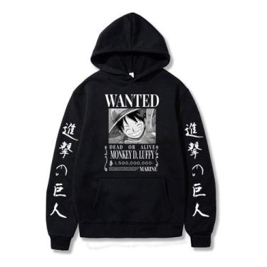 Imagem de Blusa Moletom Canguru One Piece Luffy Procurado Unissex - Use Nerd, GG